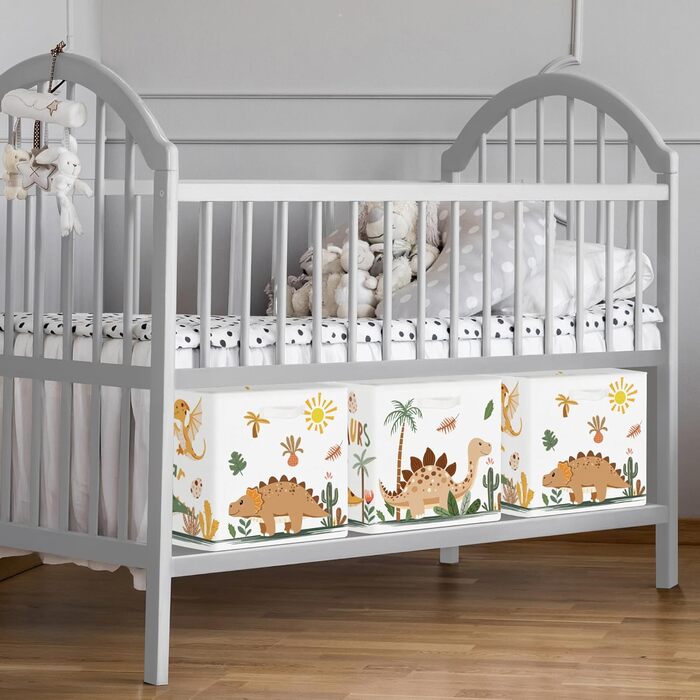 Коробка для зберігання 3 шт. и бохо динозавр кошик для зберігання дітей складаний пальмовий кубик для зберігання яєць іграшок, книг, одягу, кактусів, 30