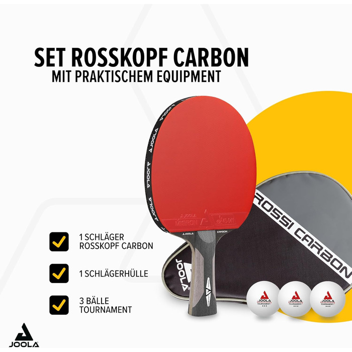 Професійна ракетка для настільного тенісу JOOLA Rosskopf Carbon – схвалена ITTF