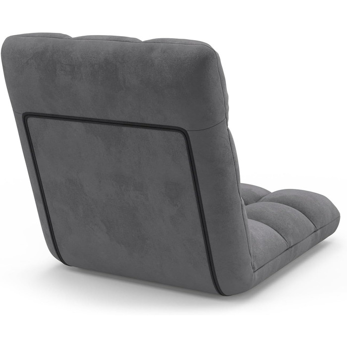 Розкладне підлогове крісло Garance на 15 позицій, велюр, антрацитово-сірий колір