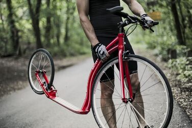 Самокат Yedoo Wolfer - до 120 кг, ударний самокат з пневматичними шинами 28/20 - самокат для дорослих, швидкий самокат з алюмінієв