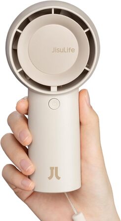 Портативний міні-вентилятор JISULIFE Turbo Handheld Fan Battery 16 годин тривалої роботи 4000mAh Портативний міні-вентилятор USB, перезаряджається з 5 швидкостями для подорожей/на вулиці/дому/офісу - коричневий