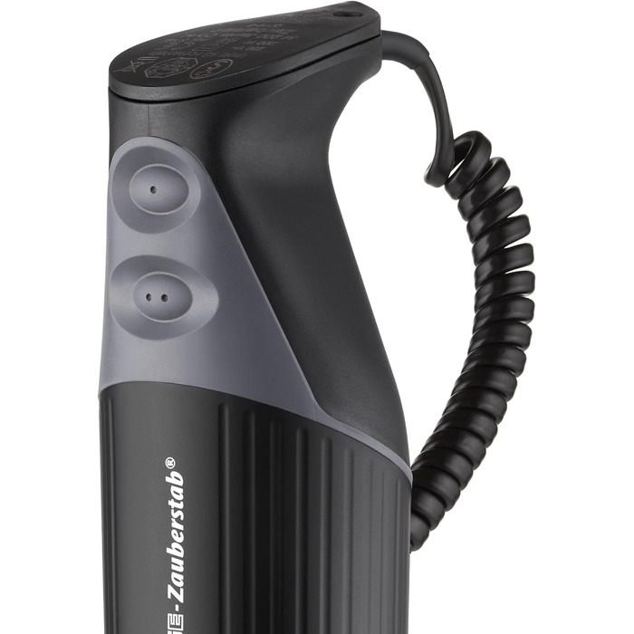 Ручний блендер ESGE Wand M 200 BBQ 98215 чорний, ручний блендер, ручний міксер, професійний, включаючи аксесуари, до 17 000 об/хв, 200 Вт, ергономічний дизайн ручки, подвійний перемикач, центрування, що застібається, двигун змінного струму