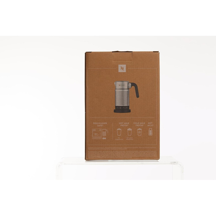 Для молока, електрична піноутворювач для 120 мл вершкового молока і 240 мл гарячого молока, можна мити в посудомийній машині, сріб