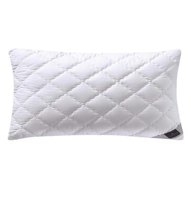 Подушка Billerbeck ALCANDO - волокниста подушка приблизно 40 x 80 см подушка із середньою підтримкою бавовняний чохол на блискавці наповнювач AIRFLOCKS, індивідуально регулюється