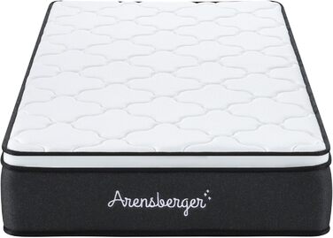 Матрац Arensberger Emilia 90x200 см Пружинний матрац з гелевою піною та інтегрованим топпером Ергономічна висота 23 см Рівень жорсткості H3/H4 Пружинний сердечник HR Pocket Spring 90x200 см, що згортається, точкова еластична стрічка 90 x 200 см