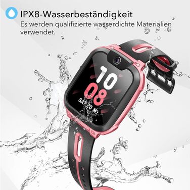 Розумний годинник imoo Z1 для дітей, дитячий годинник 4G з GPS-трекером та SIM-карткою, розумний годинник для дітей з відео- та телефонними дзвінками, водонепроникний IPX8 (рожевий) Z1 Z1 Pink