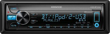 Ресивер Kenwood KDCBT44U (USB 2.0) зі змінним підсвічуванням клавіш і системою гучного зв'язку Bluetooth чорний