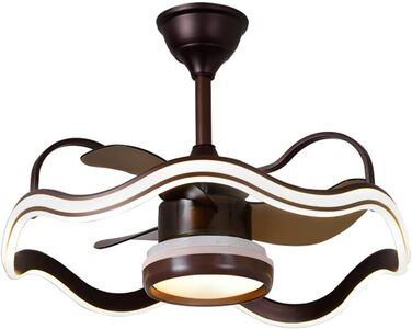 Кришталевий стельовий вентилятор зі світлом і світлодіодним пультом Сучасний невидимий стельовий вентилятор 3 зміни світла Тихий с