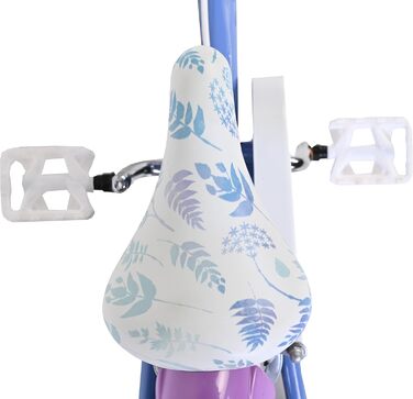 Дитячий велосипед Volare Disney Frozen II, синій, 12 дюймів 3-5 років 2 ручні гальма, додаткові колеса, захист ланцюга, світловідбивачі та кошик Регульоване сідло Подарунок для дівчаток