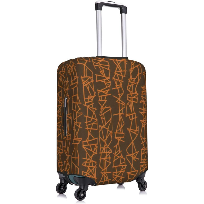 Чохол для валізи з квітковим принтом, міцний, підходить для валіз розміром 45,7 - 81,3 см, розмір M, чорний, середній