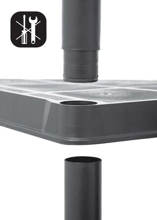 Посилений стелаж Kreher XXL, вантажопідйомністю до 300 кг, шириною 1,20 м та 60 кг на полицю