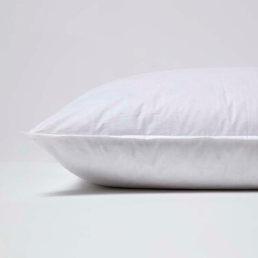 Комплект із 2 пір&39яних подушок Homescapes 60x70 см, подушки з качиного пера, подушки для сну з бавовняним чохлом, м&39які подушки для ліжка, які можна прати