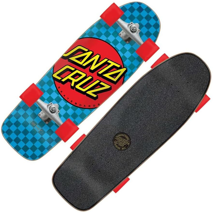Скейтборд Santa Cruzer, класичний, в крапку, синій