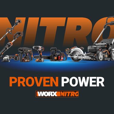 Акумуляторний перфоратор WORX NITRO 18V (20V MAX) WX381.2, PowerShare, безщітковий двигун, SDS Plus, макс. Енергія удару 2,0 Дж, 3 функції, антивібрація, 2 шт. акумуляторів 4Ач у комплекті