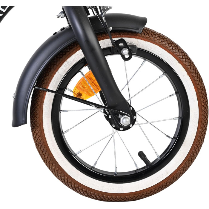 Дитячий велосипед Volare Black Cruiser 12 35 років Ручне та ножне гальмо, знімні бічні колеса, захист ланцюга та світловідбивачі Регульоване сідло Подарунок для дівчаток та хлопчиків