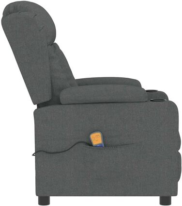 Масажне крісло з обігрівачем, електричне масажне крісло, крісло для телевізора, крісло-реклайнер, крісло для відпочинку, м&39яке крісло, крісло-реклайнер, темно-сіра тканина