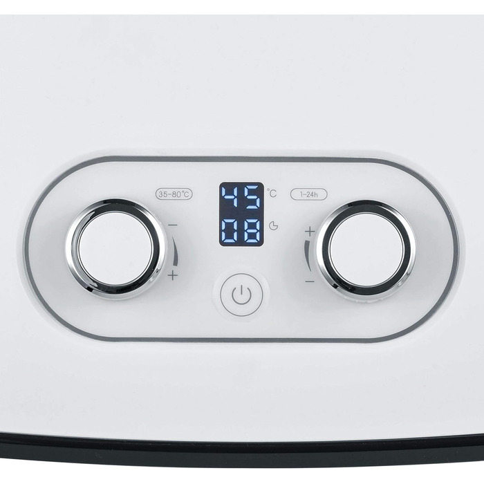 З 4 лотками з нержавіючої сталі, 400 Вт, 24-годинний таймер, регулятор температури 35-80C, дуже компактний, чорний, 2042EU