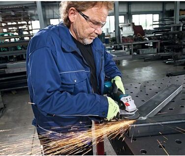 Акумуляторна кутова шліфувальна машина GWS 18V-10 (Ø диска 115 мм, без акумулятора та зарядного пристрою) у коробці 115 мм, соло,