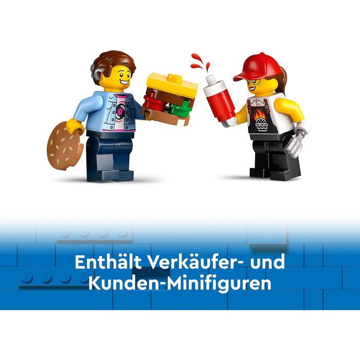 Конструктор LEGO City 60404, Вантажівка з бургерами, 194 деталі