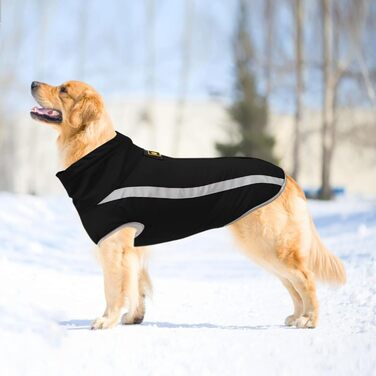 Куртка для собак Водонепроникна зимова куртка для собак Світловідбиваюча зимова куртка з флісовою підкладкою Вітрозахисна зимова куртка Светр для собак Одяг для собак для холодної погоди Зимова тепла зимова куртка для собак Чорний XL