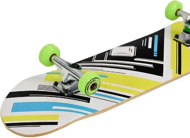 Скейтборд MAXOfit Maple 31" Charisma Green – 7-шаровий клен, алюмінієві траки 5", ABEC-7, яскравий дизайн для новачків та профі