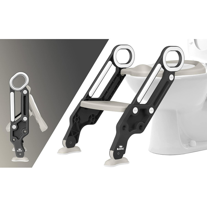 Дитяче сидіння для унітазу KIDIZ, крісло для унітазу зі сходинками та ручками, Складне дитяче сидіння для унітазу, горщик, горщик,