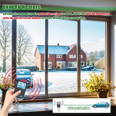 Дизельний паркувальний обігрівач потужністю 8 кВт, повітряний дизельний обігрівач 12 В з дистанційним керуванням, комплект повітряного дизельного обігрівача з РК-монітором та глушником, обігрівачі для будинків на колесах, автомобілів, вантажівок, будинків