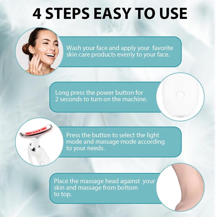 Масажер для обличчя проти зморшок, 3-в-1 пристрій для краси обличчя, 45 V Face Beauty Meter пристрій для обличчя для підтяжки та підтяжки шкіри, EMS масаж обличчя для жінок чоловіків V Shape Face пристрій