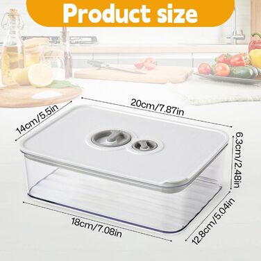 Контейнер для сиру з кришкою, 1250 мл, прозорий контейнер для зберігання сиру, ковбаси та шинки в холодильнику