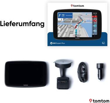 Навігаційна система TomTom Truck GO Expert Plus (7-дюймовий дисплей, ведення маршруту та точки інтересу для великих транспортних засобів, включаючи TomTom Traffic, карти світу, попередження про обмеження руху в режимі реального часу) 7-дюймовий одинарний 