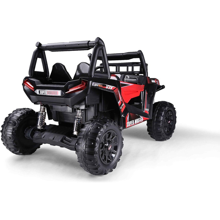 Дитячий електромобіль RIRICAR 24V UTV, червоний, електромобіль для дітей 2-х місцевий з пультом дистанційного керування 2.4 ГГц, д