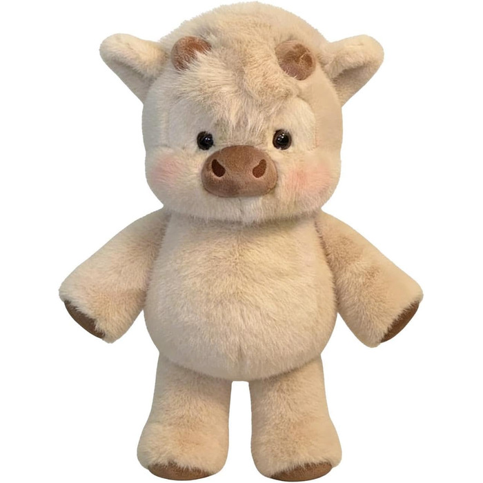 М’яка іграшка корівка Generisch 45 см бежева