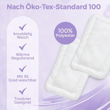 Дитяча подушка 2 шт. дитяча подушка плоска подушка 40x60 см сертифікована за стандартом Oeko-Tex Standard 100