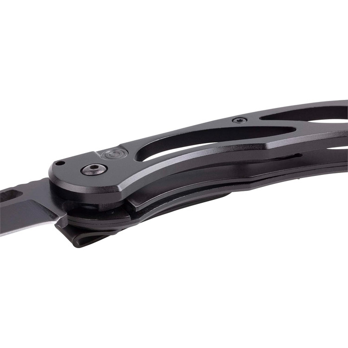 Ніж для відпочинку зі складним гладким лезом I 4288000 I Універсальний ніж для відпочинку для хобі та кемпінгу, чорний прямий клин