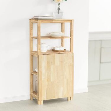 Розкладний обідній стіл SoBuy FWT70-N з полицею, обідній стіл з каучукового дерева, розкладний кухонний стіл, письмовий стіл, дерев&39яний стіл для кухні, їдальні, приблизні розміри 98 x 126 x 60 см (Ш x В x Г)