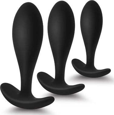 Набір анальних пробок Liebesfreunde для початківців, анальна пробка для жінок і чоловіків (мала), анальна іграшка для пар, 3 силіконові анальні пробки