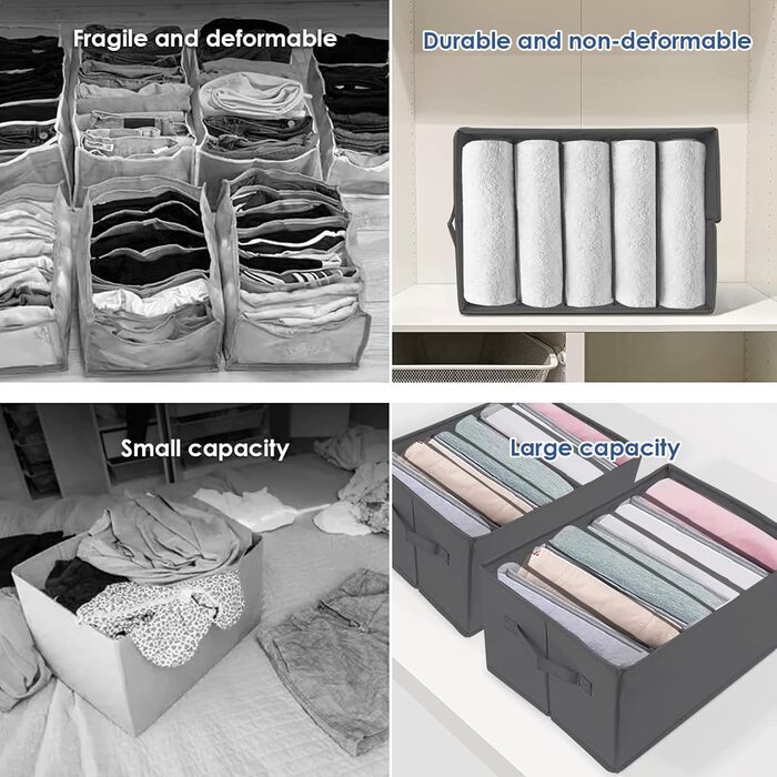 Органайзер для одягу 3 шт. и, шухляда-органайзер 7 відділень, система органайзерів для одягу складна, шухляда-органайзер для сороч