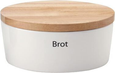 Керамічна хлібниця CONTINENTA З практичними отворами для повітря проти висихання та плісняви Ручна робота в Португалії Біла (30x23