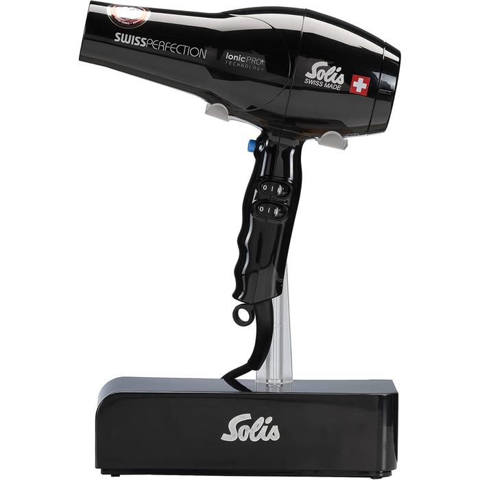 Іонний фен з технологією ionicPRO професійне сушіння та укладка обертовий на 360 кабель у комплекті насадка-концентратор чорний, 360 ionicPRO 440