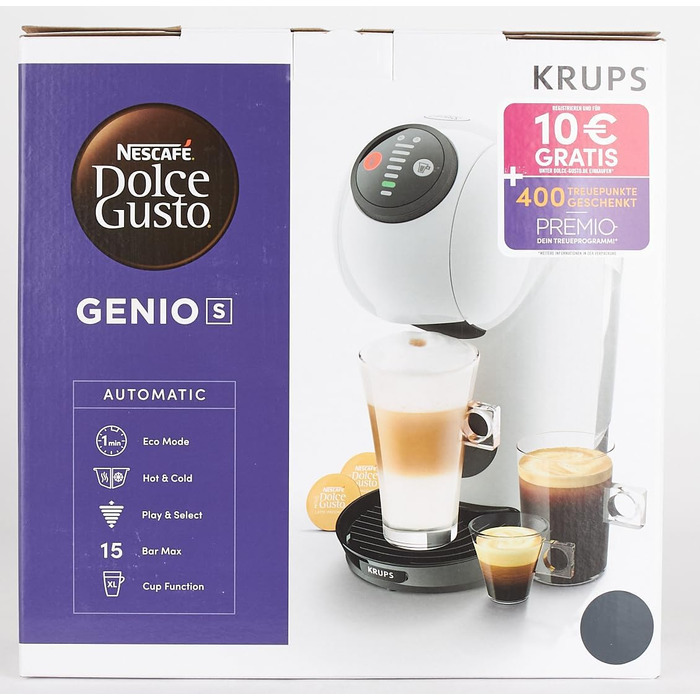 Антрацит Кавоварка капсульна автоматична NESCAF DOLCE GUSTO GENIO S by KRUPS антрацит Кавоварка капсульна KP243B антрацит