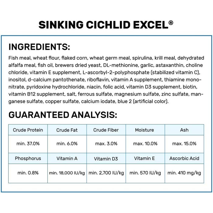 Гранули Hikari ML DWARF CICHLIST Excel Sinking Pellets для домашніх тварин, міні, 12 унцій (упаковка з 1)