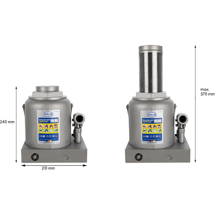 Підлоговий домкрат Alca Jack 50t домкрат для вантажівки / сільського господарства Висота підйому 24-37см