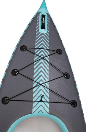 Надувний каяк Coasto Capitole 2P, сірий/зелений, для води