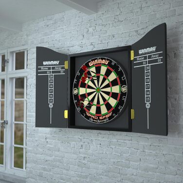 Подарунковий набір мішені для дартсу Winmau Man Cave з мішенню для дартсу, шафою для дартсу, дротиками та лінією для кидка