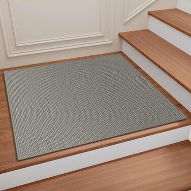 Сходинки для дерев&39яних сходинок, нековзка сходинка для внутрішнього та зовнішнього використання, сходинки для сходинок, 78,7 x 78,7 см, підходить для літніх людей, дітей та 79 x 79 см (прямокутна) світло-сіра імітація льону 1