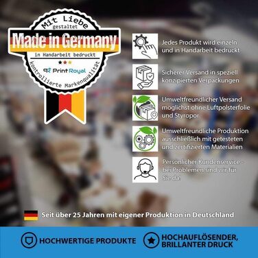 Килимок для дверей Print Royal з індивідуальним текстом - Різні розміри до 120 см - Килимок для дверей з друкованим написом - багато фонів - нековзний, 75 x 50 см з гумовим краєм