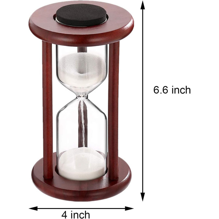 Пісочний годинник SuLiao для Uten, поворотний на 720, старовинний білий пісочний годинник, вінтажний пісочний годинник 1 Hora Reloj de Arena, великий метал, пісочне скло, офіс, письмовий стіл, дім, весільні прикраси (чорний, зроби сам)