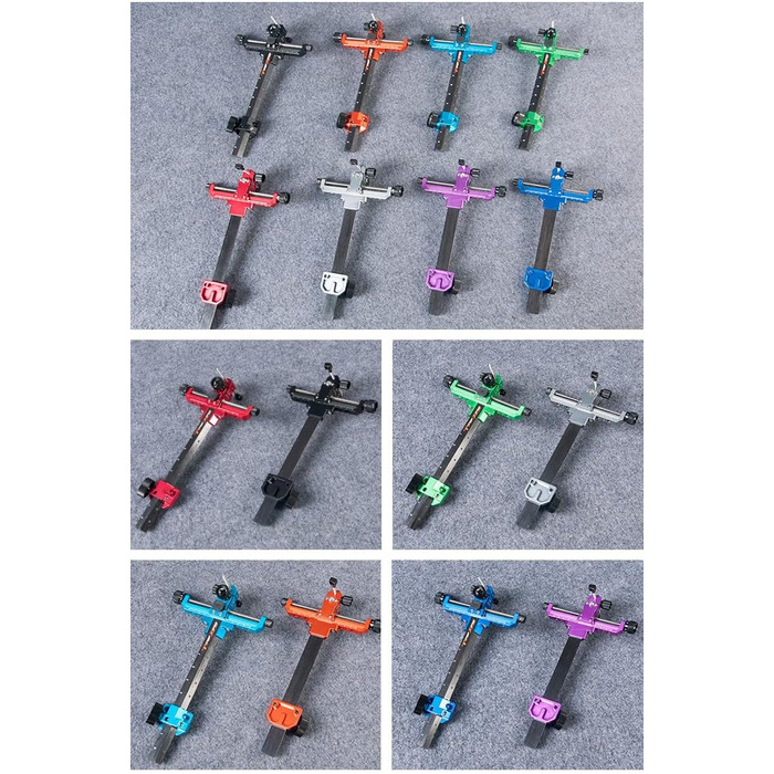 Приціл для рекурсивного лука SURWOLF 9 дюймів – карбонове кріплення, для правшів, червоний