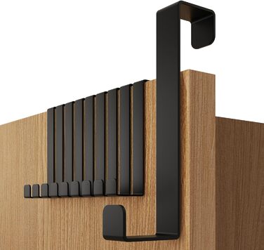 Дверні гачки 4smile - набір з 10 шт. , чорні - дверні гачки з нержавіючої сталі для підвішування, універсального використання, две