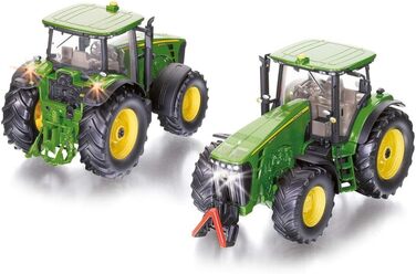 Трактор John Deere 8345R на дистанційному управлінні, 132, вкл. модуль дистанційного керування, метал/пластик, зелений, на батарейках, сумісний з навісним обладнанням John Deere 8345R Single, 6881